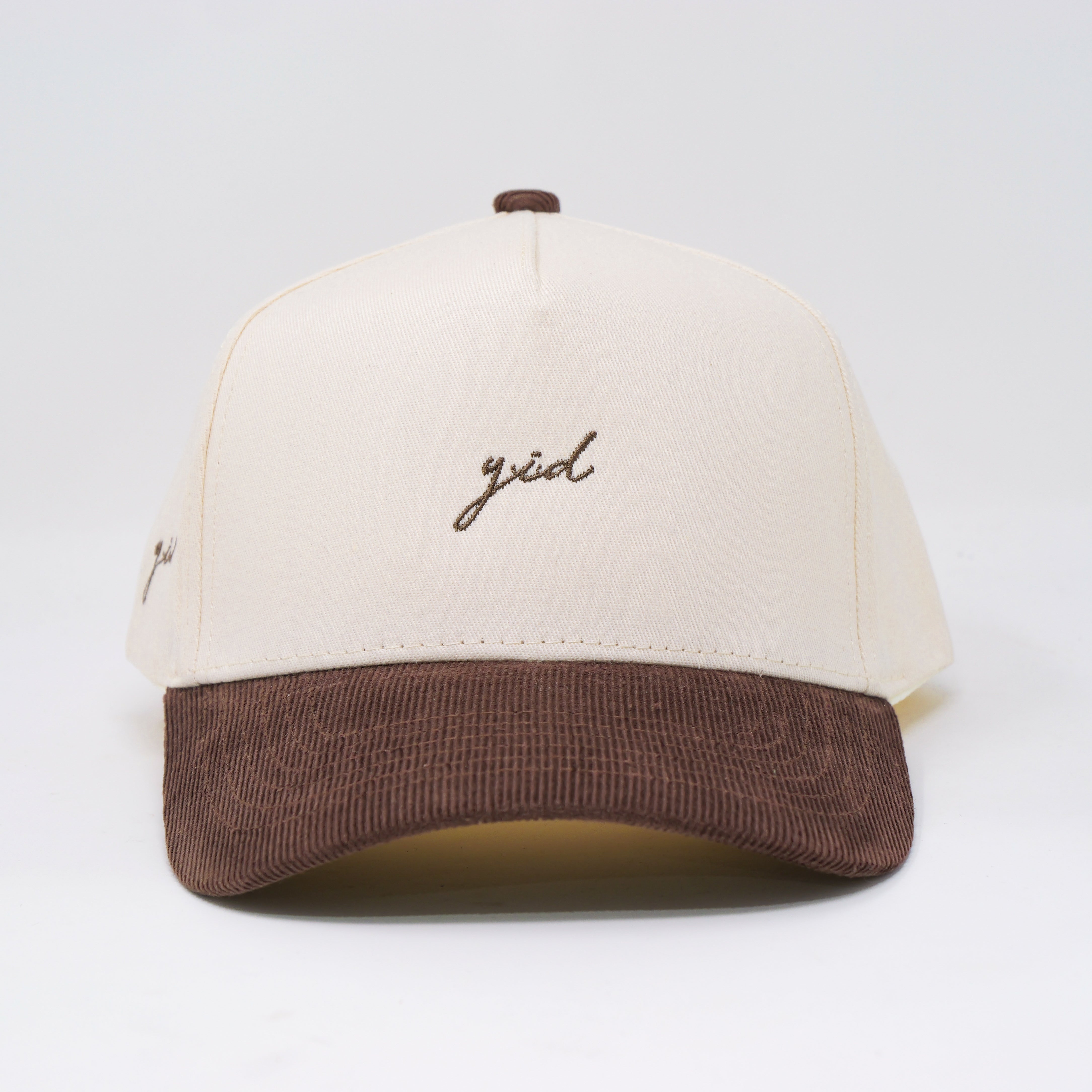 SCRIPT LOGO CORDUROY HAT CREAM/BROWN