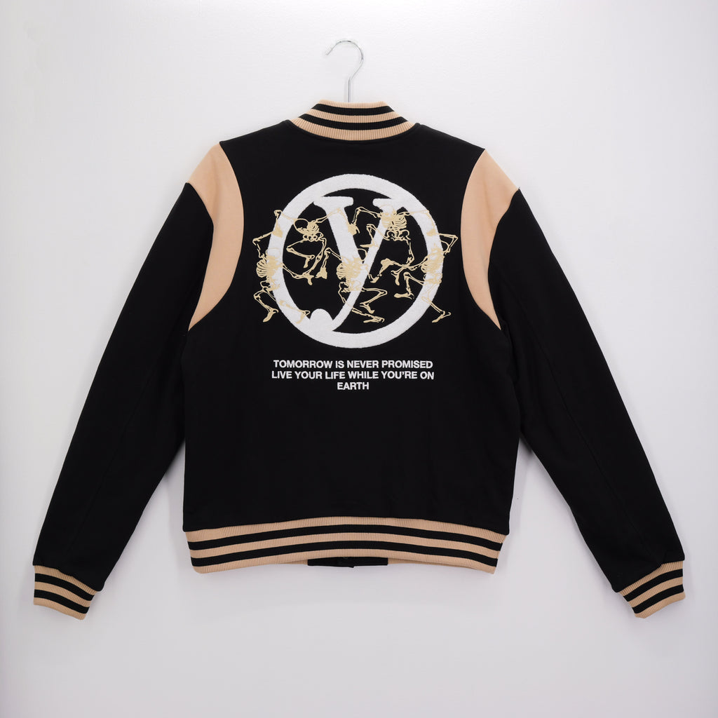 Louis Vuitton Black Beige Button Blossom Sweater Jumper Sweatshirt Jacket  Top M