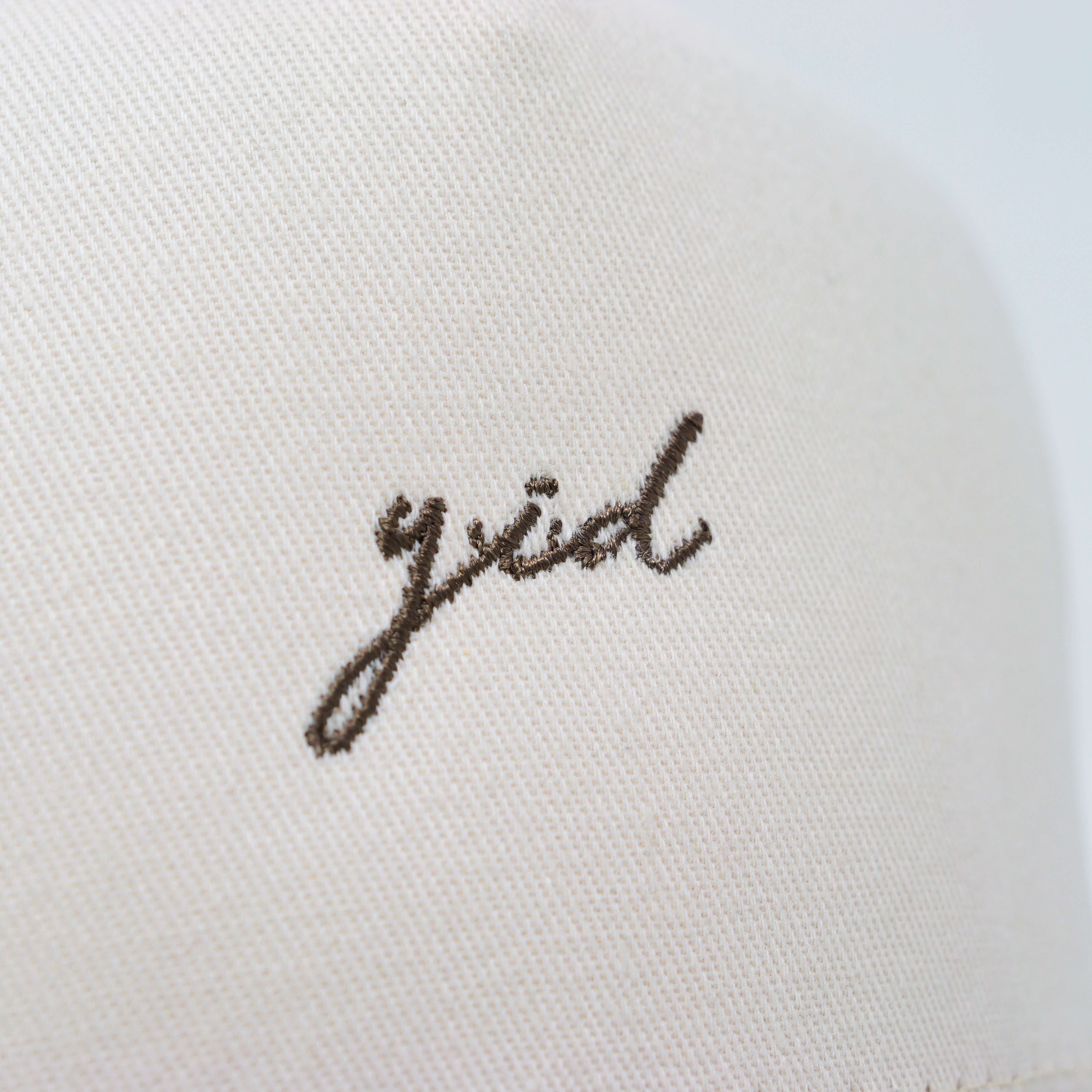 SCRIPT LOGO CORDUROY HAT CREAM/BROWN | Yesterday is Dead